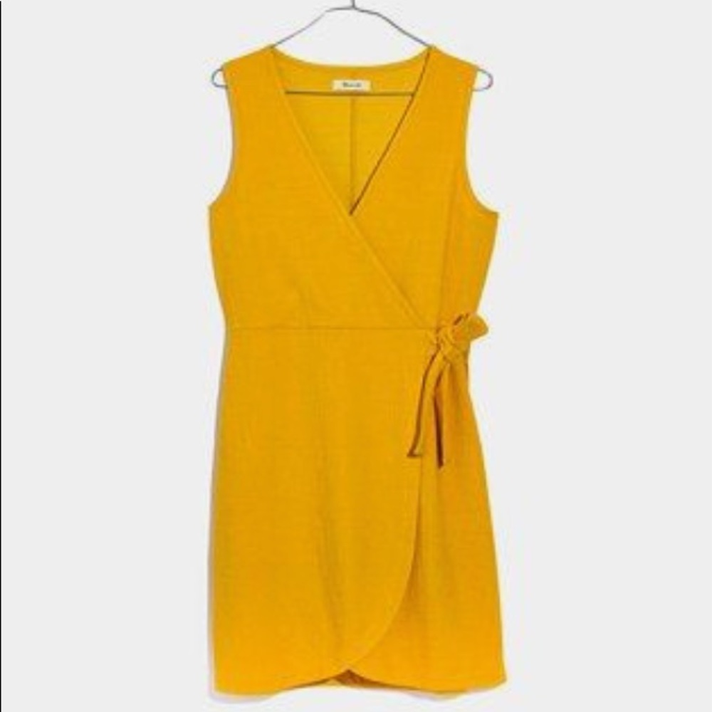 Madewell Crosshatch Side Tie Dress